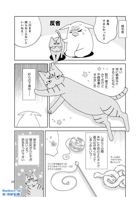 【漫画】猫のお尻からヒモが出た話 いきぬき2ちゃんねる