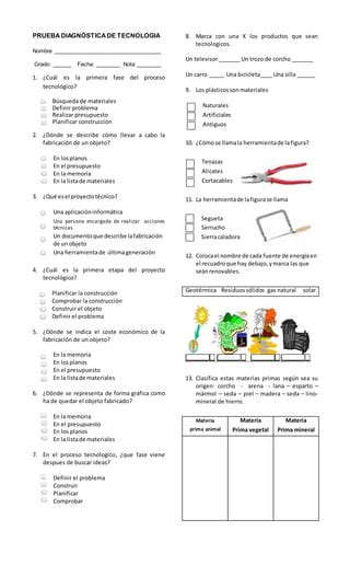 Prueba Diagn Stico Pdf