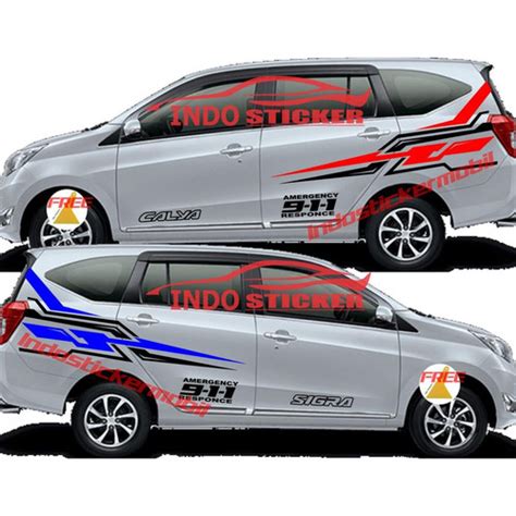 Jual Striping Stiker Mobil Calya Sigra Terbaru Stiker Mobil Cutting