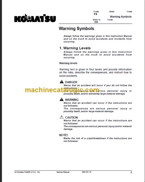 Komatsu Mpf A Sm A Service Manual Machine Catalogic