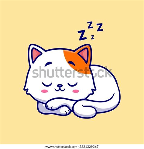 Cute Cat Sleeping Cartoon Vector Icon Stock Vector Royalty Free