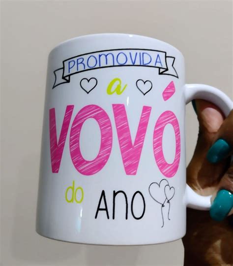 Caneca Personalizada promovida a vovó Elo7 Produtos Especiais