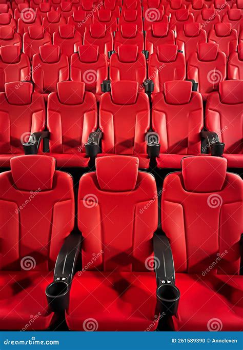 Cinema And Entertainment Empty Red Movie Theatre Seats For Tv Show