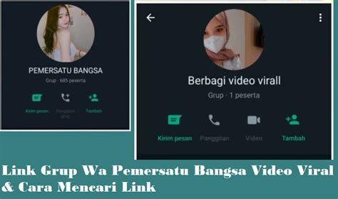 Link Grup Wa Pemersatu Bangsa Video Viral Cara Mencari Link