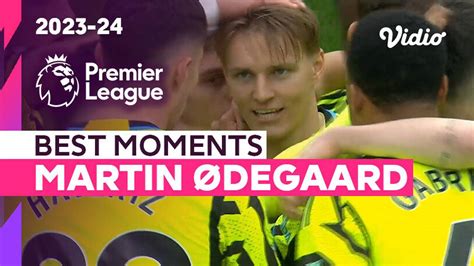 Aksi Martin Odegaard Burnley Vs Arsenal Premier League 2023 24 Vidio