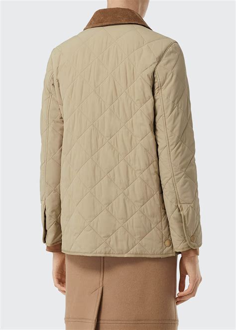 Burberry Cotswold Quilted Barn Jacket Beige Bergdorf Goodman