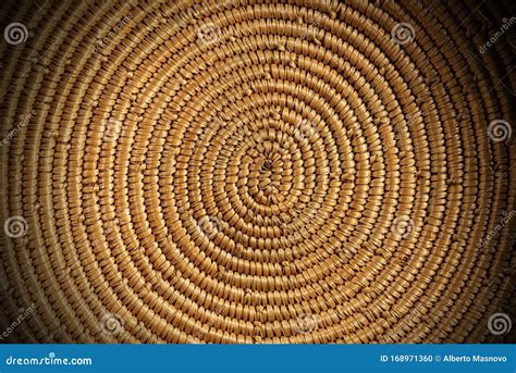 Spiral Woven Straw Texture Background Royalty Free Stock Photo