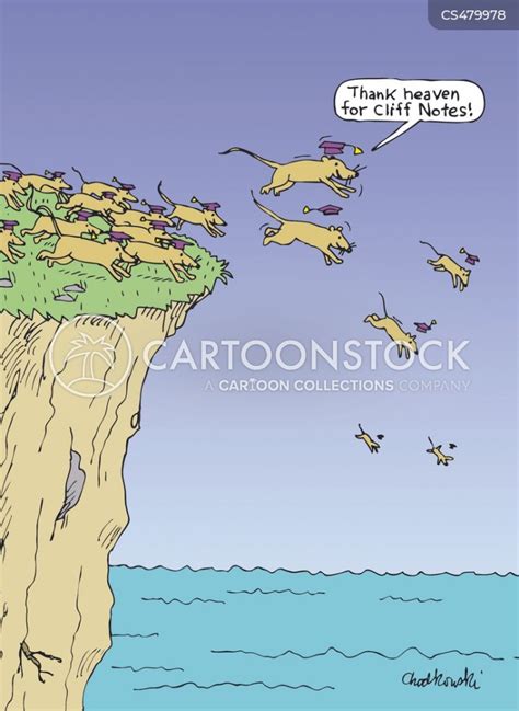 Lemmings Jumping Off A Cliff