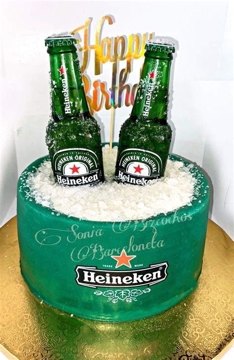 Pin On Bizcochos Beer Cake Heineken Cake Cool Birthday Cakes