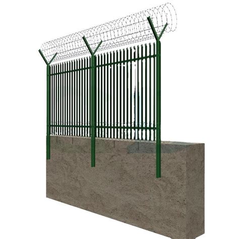 Steel Hot Dipped Galvanized Powder Coated D Pale W Pale Palisade Fence