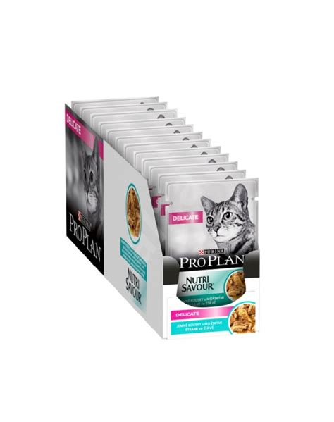 PURINA PRO PLAN DELICATE NUTRISAVOUR Cu Peste Oceanic Hrana Umeda