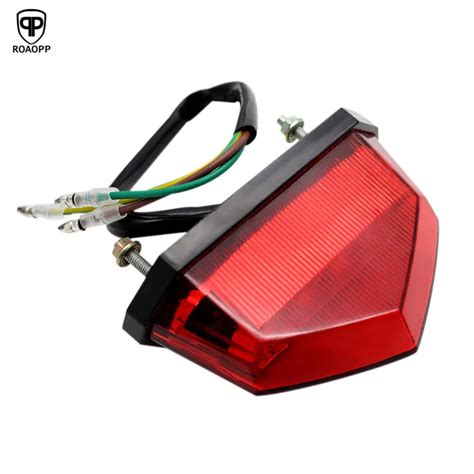 Roaopp 3 Color Motorcycle Tail Rear Light Led Rear Lamp Taillight