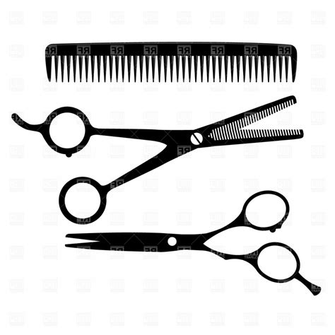 Scissors And Comb Vector at Vectorified.com | Collection of Scissors ...