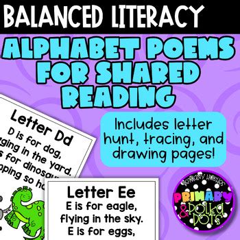 Alphabet Poems For Shared Reading Balanced Literacy Letter Recognition