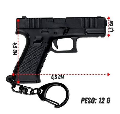 Mini Chaveiro Pistola Glock G Escala Saca Carregador