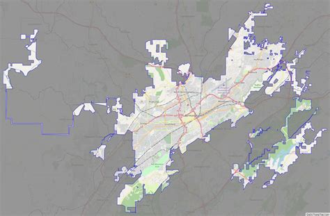 Map of Birmingham city, Alabama