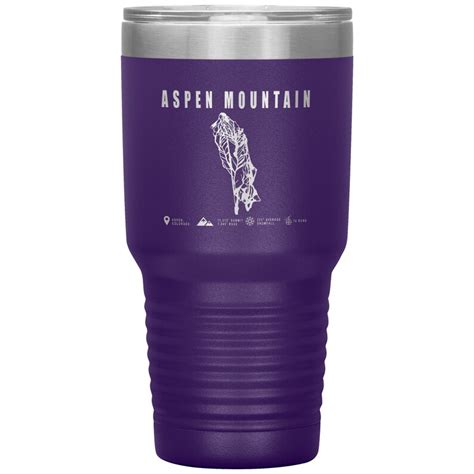 Aspen Mountain Colorado Ski Resort Map 30oz Tumbler - Etsy