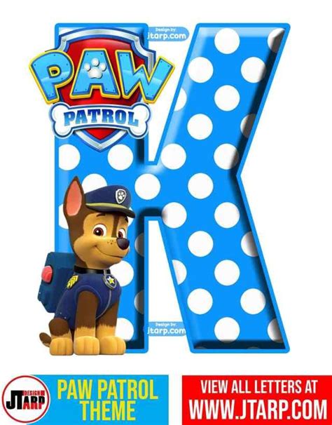 Alphabet Paw Patrol Letters And Numbers Free Printable JTarp Design