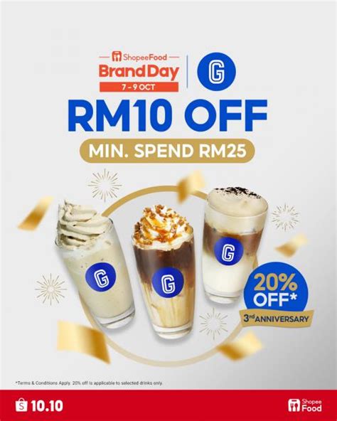 7 9 Oct 2022 Gigi Coffee Shopeefood Brand Day Rm10 Off Promotion