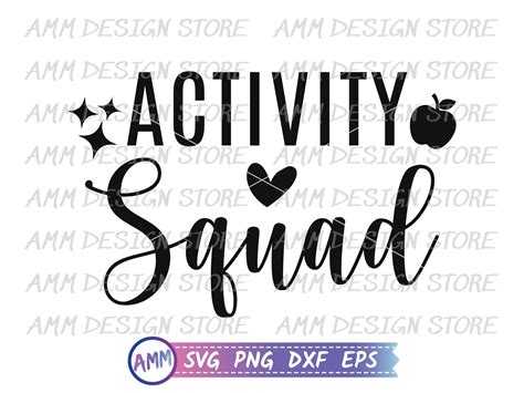 Activity Director Svg Activity Squad Svg Activity Director Etsy