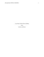 Ethical Dilemma Edited Docx Running Head ETHICAL DILEMMA 1 Case