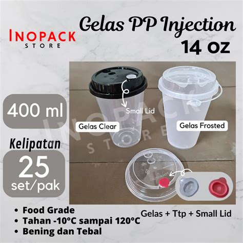 Jual Pp Cup Injection Oz Ml Gelas Plastik Boba Cheese Tea Thinwall