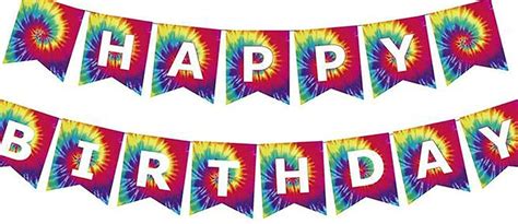 Buy Tie Dye Birthday Party Supplies Tie Dye Birthday Banner Art Party