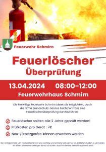 Feuerlöscher Überprüfung Feuerwehr Schmirn