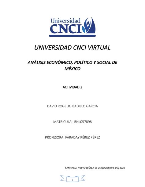 Actividad Universidad Cnci En Linea Universidad Cnci Virtual