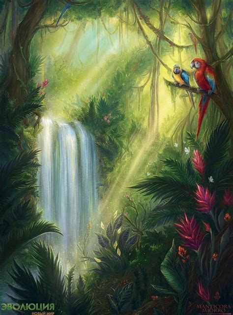 Pin de Serpil Serdar en yeşil Fotos de selva tropical Pintura lago