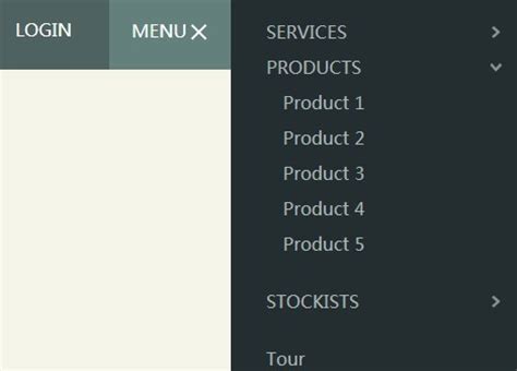 D Skew Side Menu With Jquery And Css Transforms Jquery Plugin