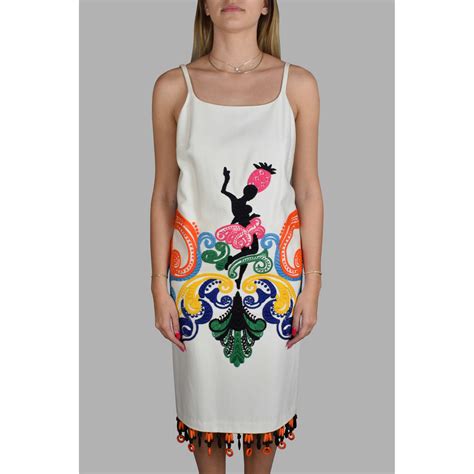 Luxury dress for women - Prada white dress with embroidery