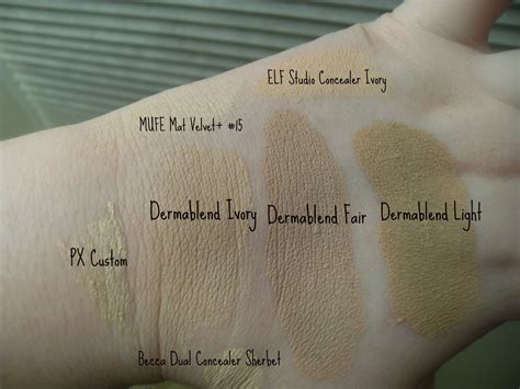 Dermablend Swatches