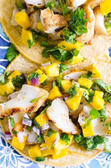 Grilled Fish Tacos With Mango Salsa IFoodReal