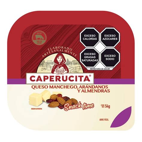 Queso manchego Caperucita cubicado 54 g Bodega Aurrera en línea