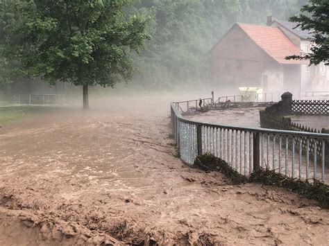 Heftige Unwetter am 27 Mai 2018 über Deutschland