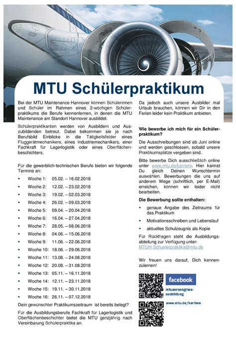 Bei der MTU Maintenance Hannover können Schülerinnen und Schüler im