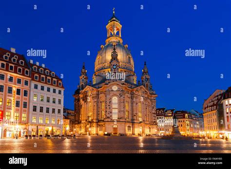 Frauenkirche at night in Dresden, Germany Stock Photo - Alamy