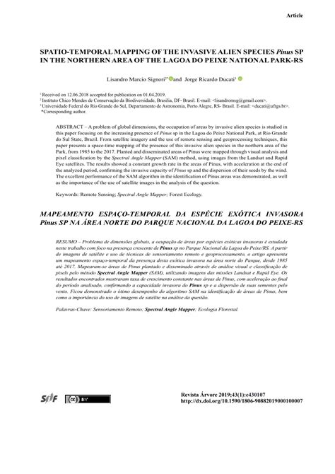 Pdf Spatio Temporal Mapping Of The Invasive Alien Species Pinus Sp In