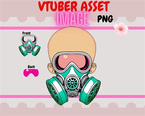 Vtuber Asset Gas Mask Digital PNG Asset For Vtubers Pngtuber Asset PNG