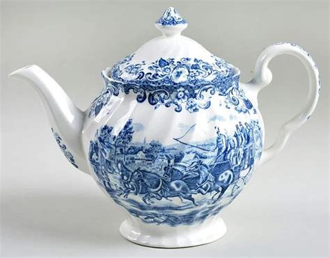 Coaching Scenes Blue Teapot Lid By Johnson Brothers Replacements