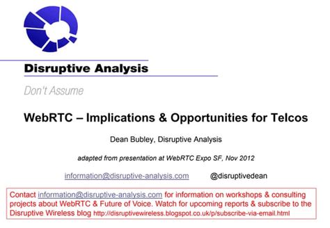 Future Of Voice And Webrtc Implications And Opportunities For Telcos