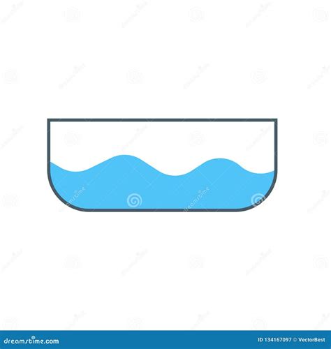 Water Bowl Icon Vector Sign And Symbol Isolated On White Background