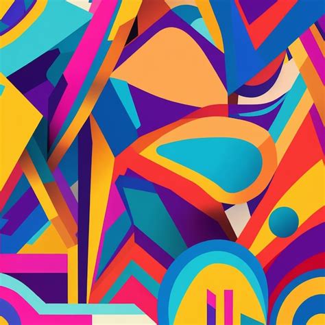 Premium AI Image Vector Abstract Colorful Memphis Style Background