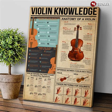 Violin Knowledge Poster Home Decor Wall Art