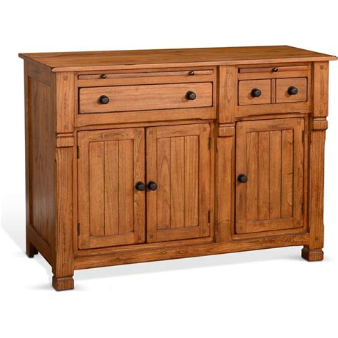 Sunny Designs Sedona 51 Traditional Wood Buffet In Rustic Oak