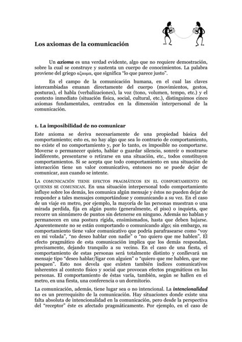 Los Axiomas De La Comunicacion PDF