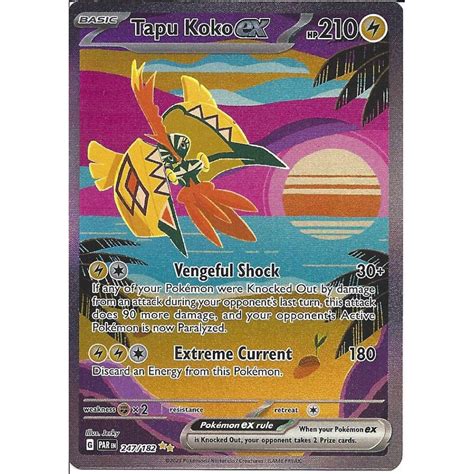 Pokemon Trading Card Game 247 182 Tapu Koko Ex Special Illustration