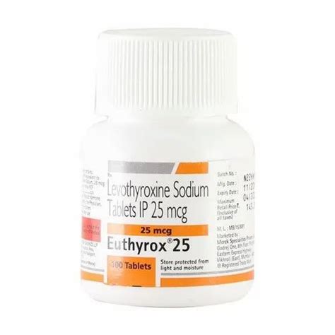 Levothyroxine Sodium Tablets 25mcg At 800 Bottle Levothyroxine