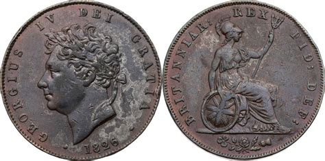 Großbritannien Half Penny 1826 George IV 1820 1830 Kursmünze 1825